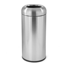 Dyna Living Large Garbage Bin Outdoor Stainless Steel Commercial Kitchen Waste Container with Open Top Lid - Industrial Grade Trash Receptacle