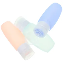 Storage Bottles 3 Pcs Silicone Conditioner Travel Bottle Shampoo Containers Kit Collar Abs Size Toiletries Toiletry