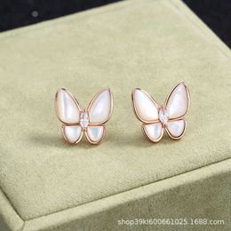 Master carefully designed rings for couples High Pure Silver Full White Butterfly Ring Female Rose with common vnain