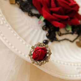 Party Supplies Flower Hand Harness Bracelet With Finger Ring For Wedding Lace Tassel Chain Women Girl Halloween Dropship