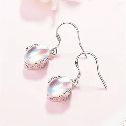 Stud Earrings Korean Fashion Water Drop Women Crystal Colourful Stone Geometric Colour Accessories Jewellery Gift