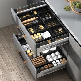 Kitchen Storage Drawer Cutlery Box Home Cabinet Divider Knife Fork Organisation Shelf Adjustable Partition Kitchenware Holders