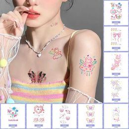 Tattoo Transfer INS Style Butterfly Face Tattoo Natural Face Tattoo Decal Temporary Tattoos Long Lasting Women Makeup Face Stickers 240426
