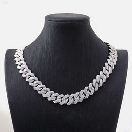 10mm Iced Out Moissanite Diamond Real Cuban Necklace Chain Link Hip Hop Jewellery Choker 10k 14k 18k Gold for Mens Rapper