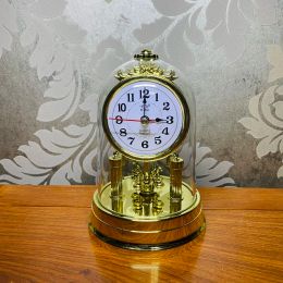 Clocks Retro living room clock, silent table clock, rotating pendulum