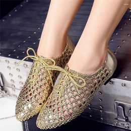 Casual Shoes Women Lace Up Genuine Leather Flats Heel Ankle Boots Female Hollow Round Toe Loafers Low Top Platform Oxfords