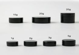 50 x Travel Portable Small 1g 2g 3g 5g 10g 20g Plastic Black Cream Jar Pot Box Makeup Nail Art Cosmetic Bead Storage Container 2012193723