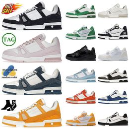 2024 New Fashion Womens Mens OG Original Virgil Overlays V Designer Shoes Luxury Low Skate Calfskin Leather Platform Trainers White Black Green Orange Blue Sneakers