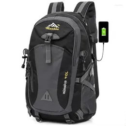 Backpack Men's Women's 40L Waterproof USB Climbing Travel Bag Men Outdoor Sports Camping Hiking Pack For Male Female