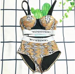 2024 Designer Bikini Woman Sense Beach Swim Wear Summer Swim Suit Sexy Sling Strap Design Pattern Plaid Swimsuit High Quality Womens