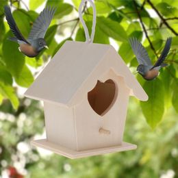 Other Bird Supplies House To Paint For Adults Outside Hanging Natural Small Nest Garden Patio Decoration No Assembly