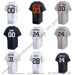 Custom Baseball Jerseys Miguel Cabrera Javier Baez Riley Greene home away jersey men women Youth S-3XL