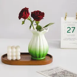 Vases Advanced Ceramic Vase Modern Style Nordic Flower Arrangement Container Living Room Desktop Decoration Home