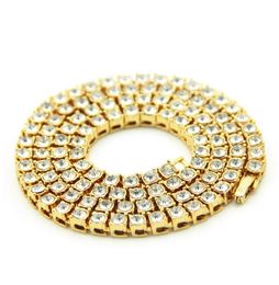 New iced out chains For Men Rhinestone Designer Gold Hip Hop Necklace Mens Hip hop bling chains jewelry men Cuban link Stainless s1369491