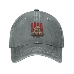 Ball Caps Funny Bobr Ku&a Bober Baseball Cap Stuff Retro Distressed Washed Beaver Dad Hat Unisex Outdoor Workouts Gift