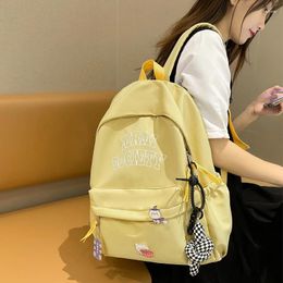 Backpack Fashion Simple Letter Women Girl Boy Laptop Rucksack Student Lovers School Bag Femal Shoulder Travel Mochila