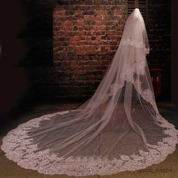 Wedding Hair Jewelry Voile Mariage Long 2 Layers Wedding Veil Cover Face Cathedral Bridal Veil Wedding Accessories veu de noiva 2020