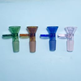 SmokPro 14mm Male Coloured Glass Bowl Dry Herb Tobacco Smoke Slides For Dab Rig Smoking Bong Hookah Pipe Pink