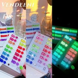 Kits Fluorescent Glowindark Sequins Gel Nail Polish Neon UV LED Nails Gel Soak Off Gel Varnish Luminous Nail Art Gel