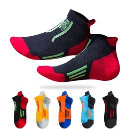 Basketball 3 Pairs Men Sport Running Socks Outdoor Cycling Socks Breathable Cotton Men Basketball Socks Camping Fitness No Show Gym Socks