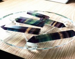 Rainbow Colour Crystals Points Natural Fluorite Stripe Point Quartz Reiki Healing Crystal Cure Chakra Stone For Home Deco 3cm4cm53314716