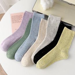 Women Socks For Long Spring Breathable Casual Colorful Female Japanese Fashion Cotton Girls Pile Comfort Soft