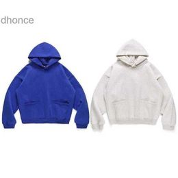 Men's Designer Hoodie ssklein Blue Luhan Same Style Hooded Plush Sweater Mens and Womens Oversize Button Loose Coat Fashion