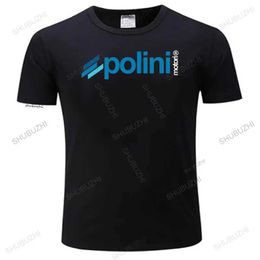 Men's T-Shirts Fashion brand t-shirt mens loose style ts New Black T Shirt Polini Italy Scooter Racer Custom many color tops unisex t shirt T240425