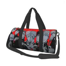 Outdoor Bags Anime Jujutsu Kaisen Satoru Gojo Gym Bag Japan Training Sports Men Custom With Shoes Funny Fitness Weekend Handbags