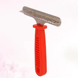 Dog Apparel Dematting Comb For Dogs And Cats Tool Pet Detangler DIY Cat Grooming Rake Brush (Red)