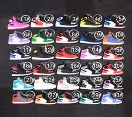 Mini Silicone Sneaker Keychains Sport Shoes KeyChain Basketball Shoes Kids Key Ring Shoe Creative Gift63013663690923