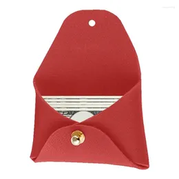 Storage Bags Cash Envelope Wallet Shaped Purse PU Leather Card Cases Cute Colorful Small Pocket For Women Girls Ladies Mini