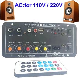 Amplifier Home Karaoke Amplifier Outdoor Car Subwoofer Amplifier Board Bluetooth Amplifier Board Support AC110V/220V Voltage