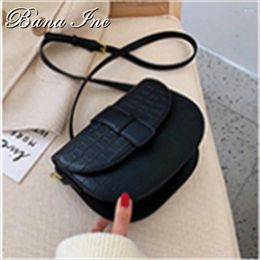 Shoulder Bags Stone Pattern Crossbody For Women PU Leather 2024 Messenger Bag Lady Handbags And Purses Small Saddle