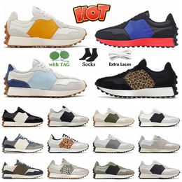 Casual 327 Sneakers Mens Sports Shoes White Navy Running Blue Light Camel Grass Green Sea Salt Red Bean Milk Dark Grey Womens 327s Low Jogging Walking