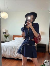 Work Dresses Insozkdg High-Quality Comfortable Chic And Unique Design Vintage Retro Girl Suit Set Women Blazer Jacket Skirt Two-Piece