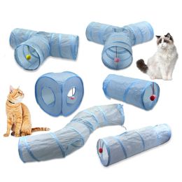 Toys Grey Cat Tunnel Pet Supplies Funny Kitten Toys Foldable Toys For Cat Pet Training Interactive Fun Toy Play Tunnel Tube