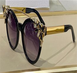 fashion pop sunglasses VIVY cateye frame with detachable metal crystal decorative beams Exaggerated and lowkey style uv400 lens5856519