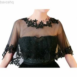 Shawls Lace Short Sleeve Shrug Bridal Wedding Elegant Cape Summer Casual Shawl Elegant Lace Shawl Wedding Cape Evening Dress Shawl d240426