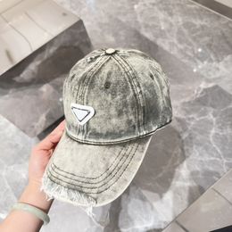 Ripped Ball Cap For Women Men Fashion Designer Caps Pink Blue Grey Casquette Sun Hat