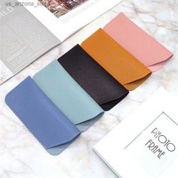 Sunglasses Cases Fashionable glasses bag protective cover for womens portable sunglasses box reading Q240426