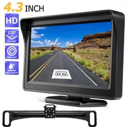 4.3Inch Car Reverse Monitor Rear View Camera Backup Kit Display Parking System