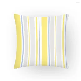 Pillow Home Decor Pillowcase Stripe Print Nordic Artistic Sofa Decorative 45x45 Yellow Cover Geometric Colour Bedroom E2174G