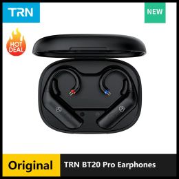 Headphones TRN BT20 Pro Wireless Bluetooth 5.3 HIFI Earphones Module Upgrade Cable /MMCX Connector Replaceable Plug Ear Hook For Moondrop