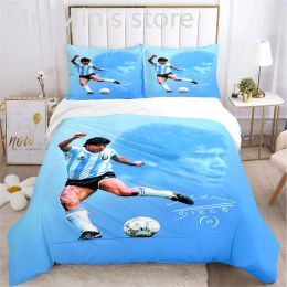 sets Diego Maradona Three Piece Set Fashion Bedding Article Children or Adults for Beds Quilt Covers Pillowcases Bedding Set Gift