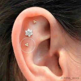 Dangle Chandelier 1Pcs Stainless Steel Mini Stud Earrings Heart Star Moon Cross Butterfly Snake Helix Cartilage Tragus Lobe Ear Piercing Jewellery