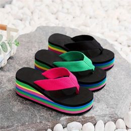 Casual Shoes Women's Wedge 2024 Flip Flops Sole Slip On Platform Slide Lightweight Summer Beach