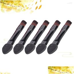 Makeup Brushes Black Eye Shadow 50Pcs Double Sided Sponge Applicator Brow Make Brush Portable Tool Drop Delivery Otcbc