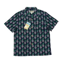 Men's Casual Shirts BOB DONG Aloha Pineapple Short Sleeve Shirts Cuban Collar Hawaiian Tee Shirts 240424