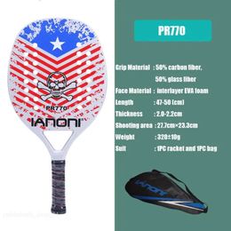 Camewin Adult Professional Full Carbon Beach Tennis Racket Soft Face Raqueta With Bag Unisex Equipment Padel Racket 326